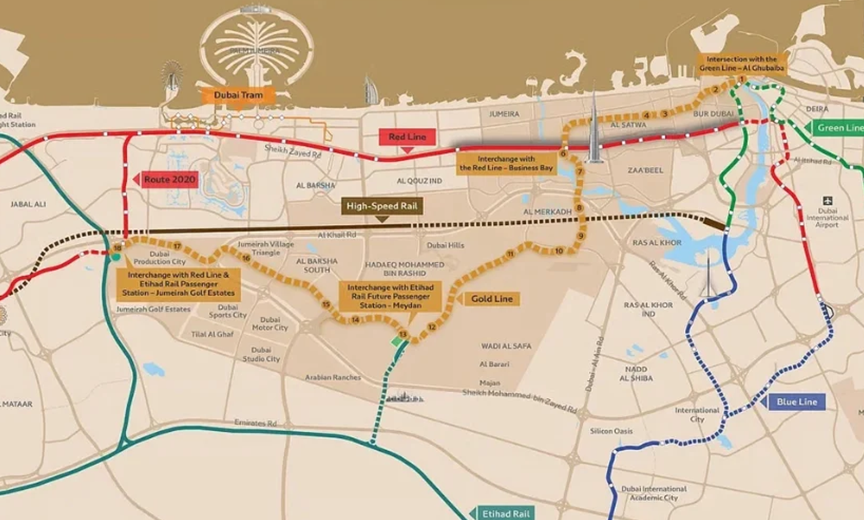 Dubai Metro Gold Line: everything you need to know